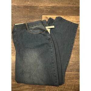 Westbound Women Blue Stretch The Park Avenue Fit Straight Leg Jeans Size 22W NWT